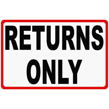 TammieLove Returns Only Sign Metal Customer Return Line Signs Warning Tin Sign 8x12 inches, TinSignEUa32992