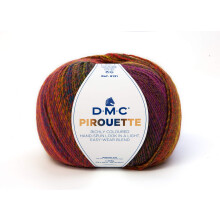 DMC - Pirouette, multicolor effect - Warm, soft and lightweight | Ideal for all types of clothing | 200g, 500m, 10 colours
