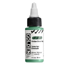 GOLDEN High Flow Acrylics, Viridian Green Hue, 1 fl. oz. / 30 ml Bottle
