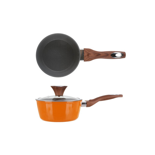Saucepan 18 cm orange Kolors with lid 2