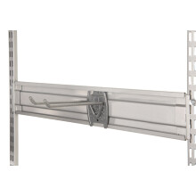 Phoenix Hanging Rail for Hooks, Metal, Silver, 1.5x60x10.4 cm