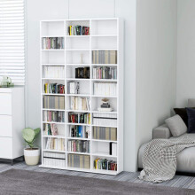 IiakyCabinet White 102x16x177.5 cm Engineered Wood,Storage Unit Cabinet Furniture Bookcase Rack Tower Organizer Shelf Living Room Office