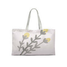 Bonamaison Printed Tote Bag, Reusable Grocery Bag, Shopping Bag, Machine Washable, Foldable, Canvas Cloth Bag with Handles, 47x42 Cm