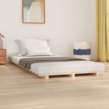 Iiaky Bed Frame 75x190 cm Small Single Solid Wood Pine,Solid Wood Bed Bed Frame,Wood Highlights,Small Double