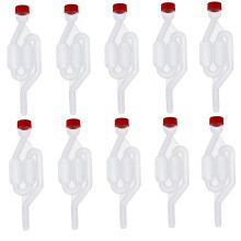 Wine Fermentation Airlock Kit Stopper Exhaust Valve High Transparent S Shape for Brew Beer Wine Making 10PCS RedWine Fermentation Airlock Wine Fermen