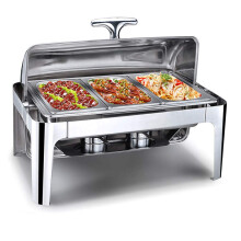 Food Warmer for Party Buffets, Suitable for Cafeteria Hotel Gourmet Restaurant Party Keep Food Warm, Alcohol Heating, Large Capacity (9L) (W 9L) (C 9