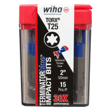 TerminatorBlue Impact Bit Torx T25-2 Inch - 15 Pack
