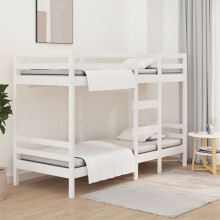 CFODOJ Furniture item-Bunk Bed White 90x200 cm Solid Wood Pine
