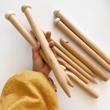 Premium Handcrafted Beech Knitting Needles | Supplies & Accessories | Nagina International (US Size 19-16mm)