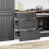 LAPOOH Kitchen Base Cabinet Lucca Black Engineered Wood-854270 2