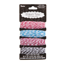 Darice BTS2MRED-W Bakers Twine Pastel Metal, 120'