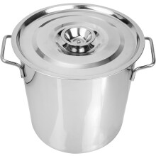 CCKUYT Large Crawfish Seafood Boil Pot 30cm Stainless Steel Stockpot with Cover Crawfish Boiler Turkey Fryer Pot with Handle Steamer Cooker Metal Ste