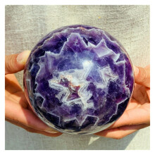 INAIVU Natural Dreamlike Purple Crystal Ball Natural Crystal Large Ball Decoration Home Goods (Size : 1500-1800g)