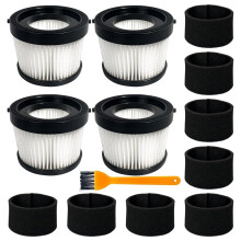 Jrpzcv 4Pack DCV5011H HEPA Filter for DCV501HB Cordless Handheld Vacuum, with 8 Foam Sleeve Filters & 1 Brush Easy Install Easy to Use