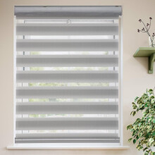 MYshade Roller Shades Zebra Blinds for Indoor Windows Cordless Day and Night Light Filtering Dual Layer Roller Window Blinds & Shades, Easy to Instal