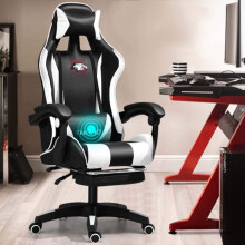 ZWDCVFGK Gaming Chair Office Desk With Footrest/Bluetooth Audio Computer Chairs Ergonomic Conference Executive Manager Work Chair Pu Leather High Bac