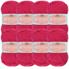 Cotton Select Sport Weight Yarn - 100% Fine Cotton - 8 Skeins - Col 207 - Island Pink