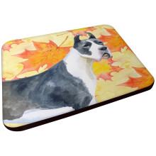 Caroline's Treasures BB9904FC Harlequin Dane Fall Decorative Coasters, Fabric, Multicolor