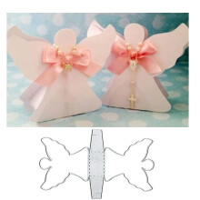 Anxendong Angel Box Metal Die Cuts Cutting Dies, Silver, 7.48 * 4.92in, Carbon Steel, Custom, Perfect for DIY Card Making, Scrapbooking