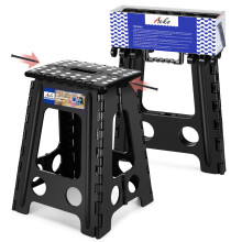 ACKO Folding Step Stool Foldable 17.5 Inch 400 lbs Capacity, Plastic Stools for Adults and Kids, Collapsible Stools for Kitchen, Stepping Stool with