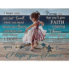 WZVZGZ Metal Vintage Tin Sign I Hope You Dance Metal Poster Metal Poster Plaques for Home Living Room Kitchen Cafe Bar Wall Decor Tin Sign Metal Sign