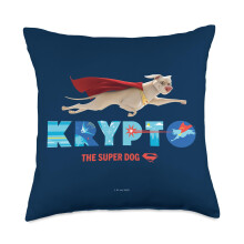 DC Comics DC League Pets Krypto The Super Dog to The Rescue Pillow, 18" x 18", Multicolor