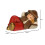THUN Shepherd Sleeping Ceramic Crib Classic Red 5