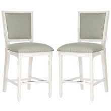 Safavieh Buchanan Counter Stool, Light Grey/Cream