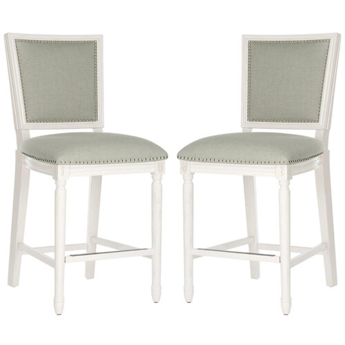 Safavieh Buchanan Counter Stool, Light Grey/Cream