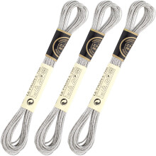 Isslly 3 Skeins Metallic Embroidery Floss, Glitter Embroidery Thread String, Polyester Cross-Stitch Threads for Hand Embroidery, String Art, DIY Brac