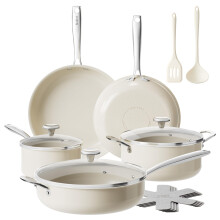 Redchef 14pcs Pots and Pans Set Non Stick, Nonstick Ceramic Cookware Set, Induction Cookware Cooking Set with Frying Pans, Saucepans, Saute Pan, Non