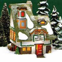 Department 56 North Pole Village Santa's Bell Repair Porcelain Tabletop Sculpture