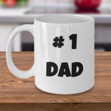 Funny Father's Day Coffee Mug Gift, 1 dad, Number one Dad, Love Dad, Best Gag Gifts for dad, Gifts for Father from Daughter Son, Father's Day Coffee