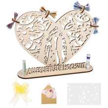 ENLACE Wooden Wedding Gift, Wedding Gift, Wedding Gift for Bride and Groom, Lovers, Original Heart, Birthday, Money Gift, Wooden Gifts for Birthday,