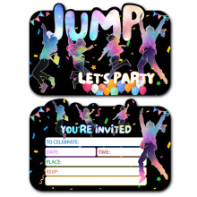 VAVINCI Jump Birthday Party Invitations, 30 Set