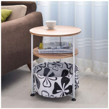 Bedside Table Nightstand Night Table Night Stands Simple Nightstand Modern Sofa Bed Bedroom Locker End Tables Round Storage Cabinet Movable Round Sof