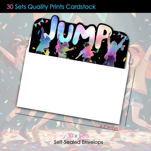 VAVINCI Jump Birthday Party Invitations, 30 Set 2