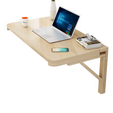 WBWAPA Kitchen Wall Mounted Table, Wood | Small Heavy Duty Folding Drop-Leaf Dining Table, Foldable Laptop Desk Bedside Gaming Workstation,Multi-size