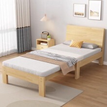 ADMIHQECS Solid Wood Retractable Bed Frame with Mattress, Adjustable Pull-Out Sofa Bed, Mobility Wheels for Guest, Overnight, Office(180cm)