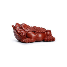 DTACBNEUZ Buddha Figur Tea Chinese Money Frog Tea Pet Zisha Lucky fengshui Handmade Purple Clay Teapet on Your Tea Tray Feng Shui Toad Prosperity and
