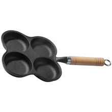 HAODUOO 4 Cup Egg Boiler Frying Pan Egg Fried Form Multi Egg Pan Roasting Pot with Handle Omelette Maker for Breakfast Egg Pancakes frying pan Wok