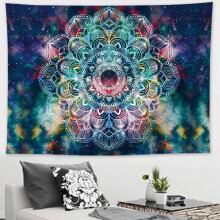 Nunbee India Mandala Print Wall Tapestry Polyester Hippie Tapestry Decorative Wall Hanging Tapestries Bedroom Dorm Home Decor IM #9-79x59 Inch / 200x