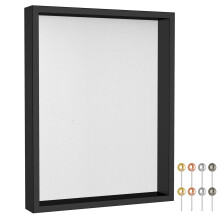 Califortree 11x14 Shadow Box Picture Frame with Soft Linen Back - Metal Push Pins Included, Memory Large Shadow Box Display Case for Bouquet Awards M