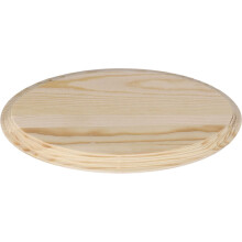 Base Solid Pine Wood Ellipse inf. 36x19 cm. sup. 34x16 cm. alt. 2,2 cm.