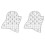 Sunmeit Mesh Scallop Quilting Template Home Tailor Sewing Tools Scalloped Patchwork Ruler, 2PCS 5