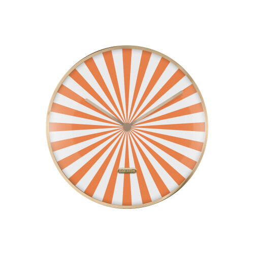 Karlsson [DL] Wall Clock Candy Swirl Dome Bright Orange & White