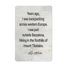 Inspirational Tin Sign Friendship Quote I Was Backpacking Across Western Europe Rusitc Metal Tin Signs Farmhouse Home Office Bedroom Decor, Best Frie