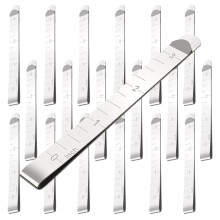 20PCS Stainless Steel Hemming Clips - 3-Inch Measuring Ruler Sewing Tool for Fabric Folding, Quilting, and Edge Fixing - Durable Metal Sewing Accesso