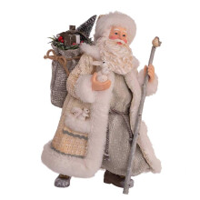 Kurt S. Adler 10.5-Inch Fabriché Snowy Woods Santa