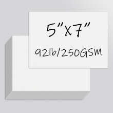 TEETOOKEA 70 Pack 5x7 White 92lb/250GSM Heavyweight Cardstock Paper for Printer, Postcards, Wedding Invitation, Greeting Cards